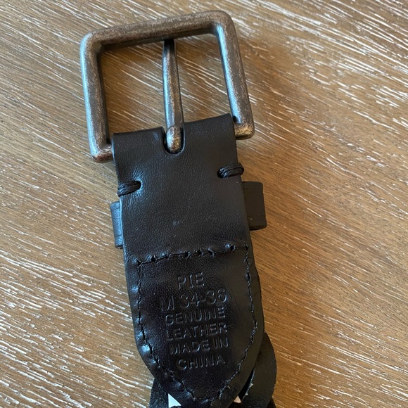 Men’s Black Braided Belt - Picture 2 of 2